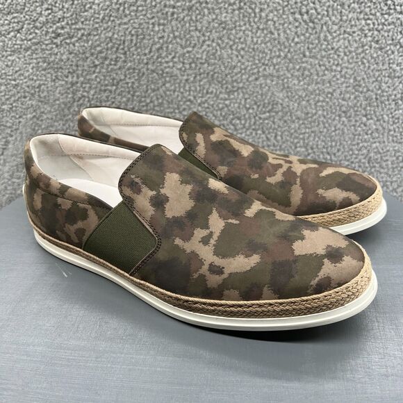Tod's Suede PANT ELASTICO Slip-On Sneaker Camo Mens Size 11 US 10 UK MSRP $595 - Picture 1 of 15
